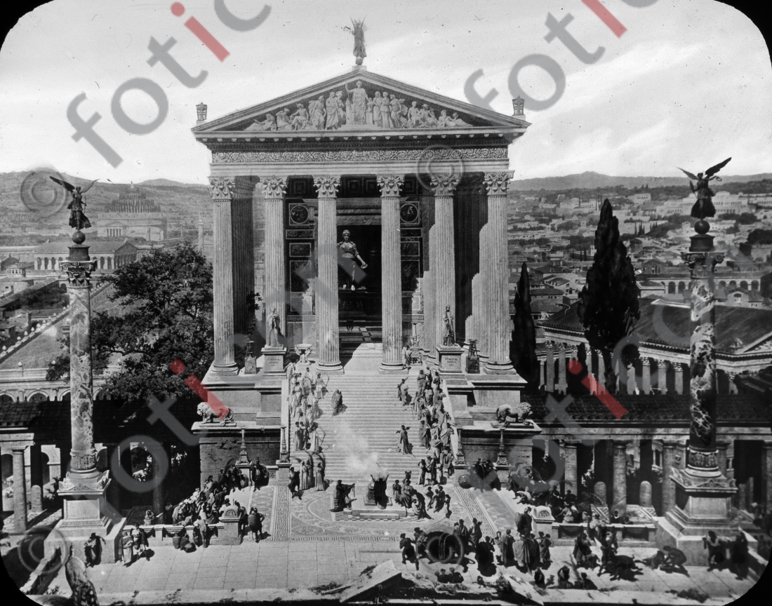 Tempel der Iuno Moneta | Temple of Juno Moneta (foticon-simon-107-032-sw.jpg)
